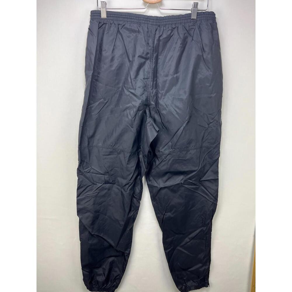 Vintage 90s Nike Windbreaker Pants Black Swoosh XL Blue - Picture 11 of 13
